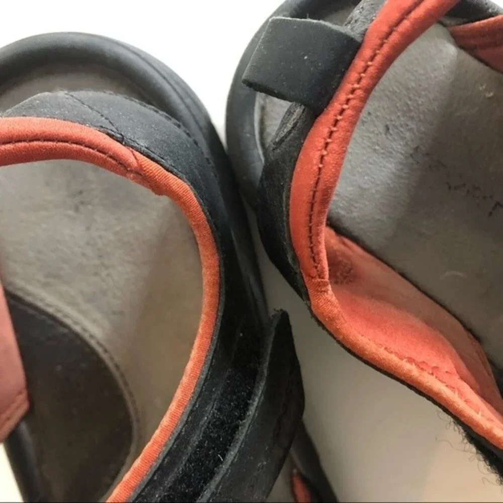 ROCKPORT Sandals Rocklake Flat Adjustable Straps Black Leather Mens Size 10